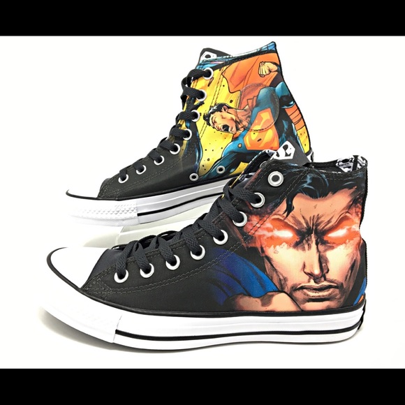 (51) Converse Chuck Taylor All Star HI Superman Mens/Womens/Kids Sneakers - Picture 2 of 6